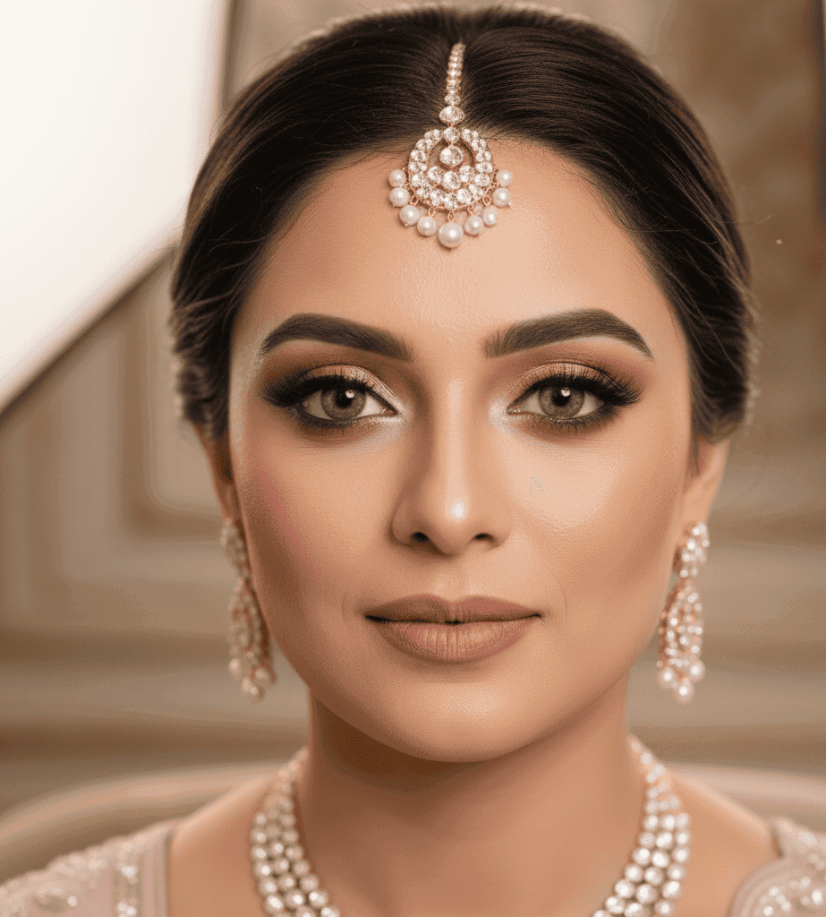 Final engagement makeup look created by a top engagement makeup artist in Varanasi