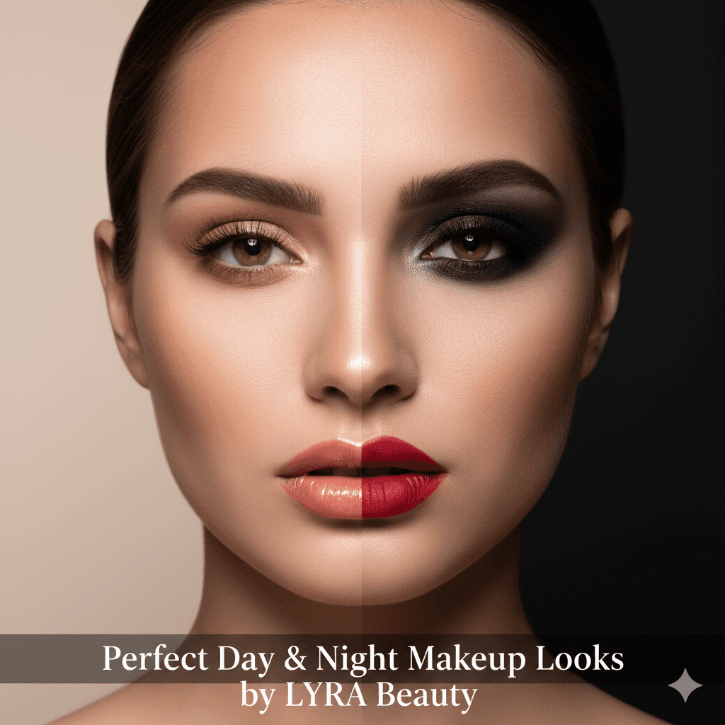 night party makeup with bold eyes and flawless base