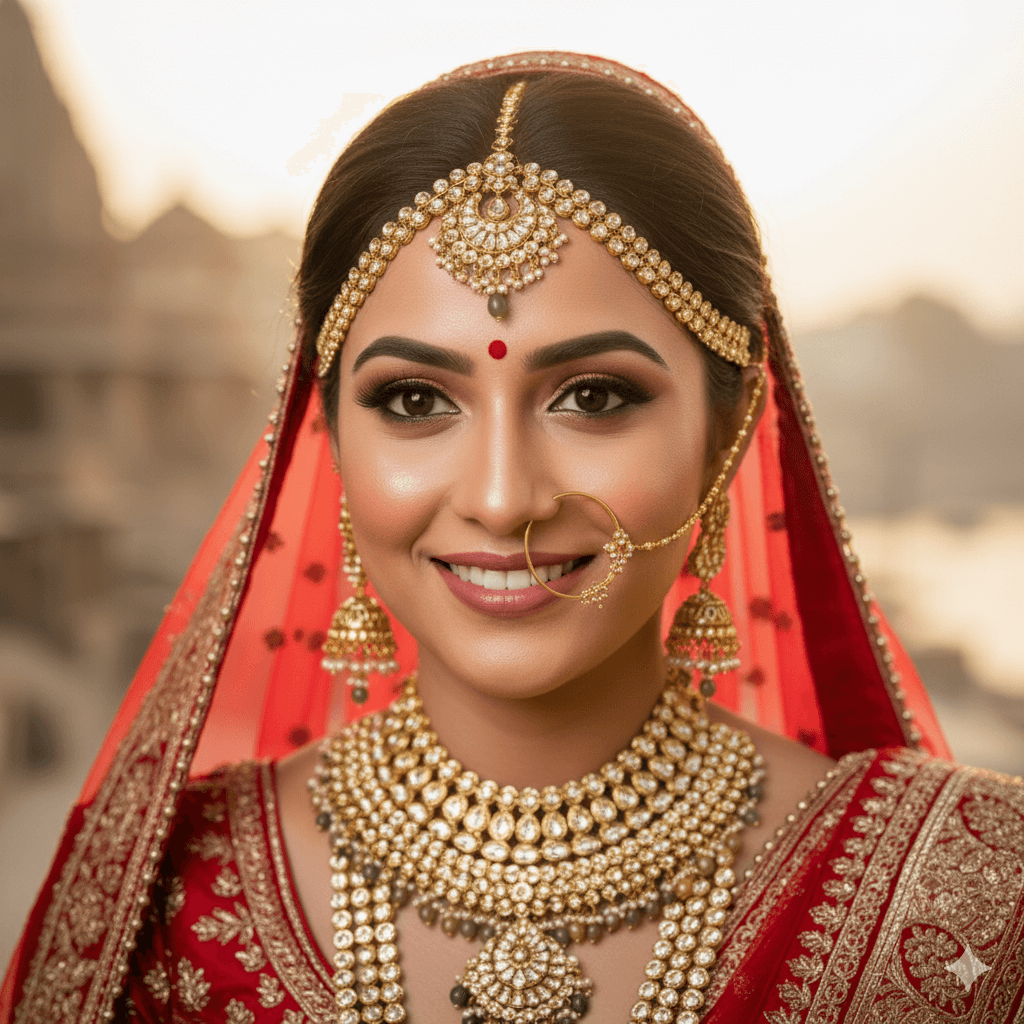 HD makeup looks flawless and natural in every close-up wedding photo.